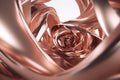 Copper and Rose Gold Twisted Wave Blender in Modern Industrial Design - 3D Render