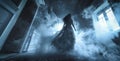 A stunningly ethereal apparition in a haunted house Royalty Free Stock Photo