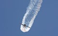 Stunt plane dives Royalty Free Stock Photo