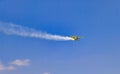 Aerobatics Stunt Plane Smoke Trail Blue Sky Royalty Free Stock Photo