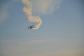 A stunt plane performance at an air show. Royalty Free Stock Photo