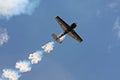 Stunt plane soars in air