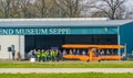 Stunt show at the flying museum of seppe airport breda, Bosschenhoofd, The Netherlands, March 30, 2019 Royalty Free Stock Photo