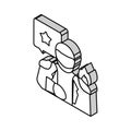 stuntman video production film isometric icon vector illustration