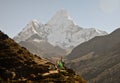 Stupa and Ama Dablam mountain