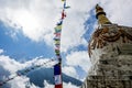 Stupa as a memorial along the trekking route of Everest Base Camp in Nepal Royalty Free Stock Photo