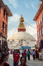 Stupa in Bodnath Royalty Free Stock Photo