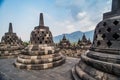 Stupa in Borobudur, ancient buddhist temple near Yogyakarta, Java, Indonesia Royalty Free Stock Photo