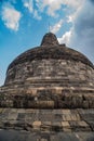 Stupa in Borobudur, ancient buddhist temple near Yogyakarta, Java, Indonesia Royalty Free Stock Photo