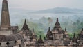 Stupa in Borobudur, ancient buddhist temple near Yogyakarta, Java, Indonesia Royalty Free Stock Photo