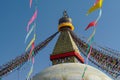 Stupa in Boudhanath Stupa (Bodnath Stupa) temple in Kathmandu, Nepal. Royalty Free Stock Photo