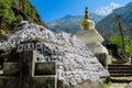 Stupa in Nepal Himalayas mountains Royalty Free Stock Photo