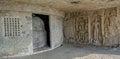 Stupa and buddha statue Kondivite,or Mahakali Caves are a group of 19 rock-cut monuments built between 1st century BCE and 6th cen