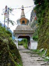 Stupa entrance to Talekhu from Chame, Nepal