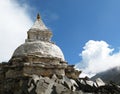 Stupa in himalaya Royalty Free Stock Photo
