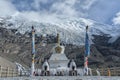 Stupa at Karo La mountain pass, on the border of the Nagarze and GyangzÃª counties in Tibet. Royalty Free Stock Photo