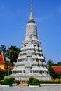 Stupa of King Norodom at Silver Pagoda in Royal Palace in Phnom Penh, Cambodia. Royalty Free Stock Photo
