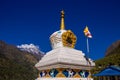 Stupa on the mountain path in Nepal Royalty Free Stock Photo