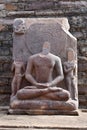 Stupa No 1, Defaced Buddha Statue inside. The Great Stupa, Royalty Free Stock Photo