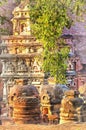 Stupa of Sariputta colorful painting