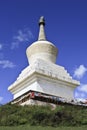 Stupa at Songzanlin Temple, largest Tibetan Buddhist monastery in Yunnan Province, China. Royalty Free Stock Photo