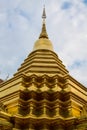 Gold Stupa in Buddhist temple in Thailand