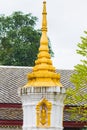 The stupa in the temple Wat Sensoukaram in Louangphabang, Laos. Vertical.