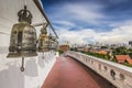 The Stupa at the top of Wat Saket, also known as the Golden Mount, in the historic district of Bangkok, Thailand capital city. Royalty Free Stock Photo