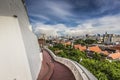 The Stupa at the top of Wat Saket, also known as the Golden Mount, in the historic district of Bangkok, Thailand capital city. Royalty Free Stock Photo