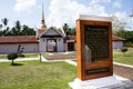 Stupa of Wat phra that sawi temple for thai people travel visit respect praying chedi and buddha statues in Chumphon, Thailand