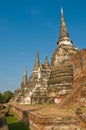 Stupas (chedis) of a Wat in Ayutthaya