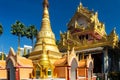 Stupas of Dhammikarama Burmese Temple in Georgetown of Penang in Malaysia Royalty Free Stock Photo