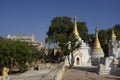 Stupas of Maha Aung Mye Bonzan Monastery (Inwa, Myanmar) Royalty Free Stock Photo