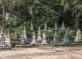 Stupas near Bang Saphan Royalty Free Stock Photo