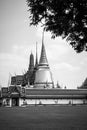 Stupas of Wat Phra Kaeo temple in Bangkok Royalty Free Stock Photo