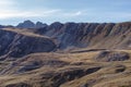 Stura di Demonte Valley mountains, view above from the Colle Fauniera mountain pass, Piedmont, Italy Royalty Free Stock Photo