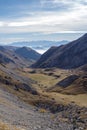 Stura di Demonte Valley mountains, view above from the Colle Fauniera mountain pass, Piedmont, Italy Royalty Free Stock Photo