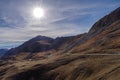 Stura di Demonte Valley mountains, view above from the Colle Fauniera mountain pass, Piedmont, Italy Royalty Free Stock Photo