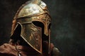 Sturdy Ancient corinthian helmet. Generate Ai