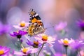 Sturdy Butterfly flowers. Generate AI Royalty Free Stock Photo
