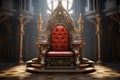 Sturdy Castle throne. Generate Ai
