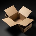 Sturdy, designed for storage or shipping purposes. The dark background Royalty Free Stock Photo