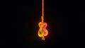 Sturdy loop knot stands strong among broken ropes, symbolizing resilience and the enduring strength of unity in a