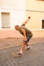 Sturdy pelota player Royalty Free Stock Photo