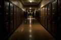 Sturdy row lockers. Generate Ai Royalty Free Stock Photo