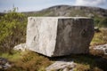 Sturdy Small stone podium summer. Generate Ai