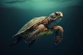 Sturdy Turtle animal background. Generate Ai Royalty Free Stock Photo