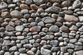 Sturdy wall constructed from a diverse stones