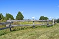 Sturdy old weathered wooden fence