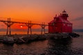 Sturgeon Bay Lighthouse at sunrise